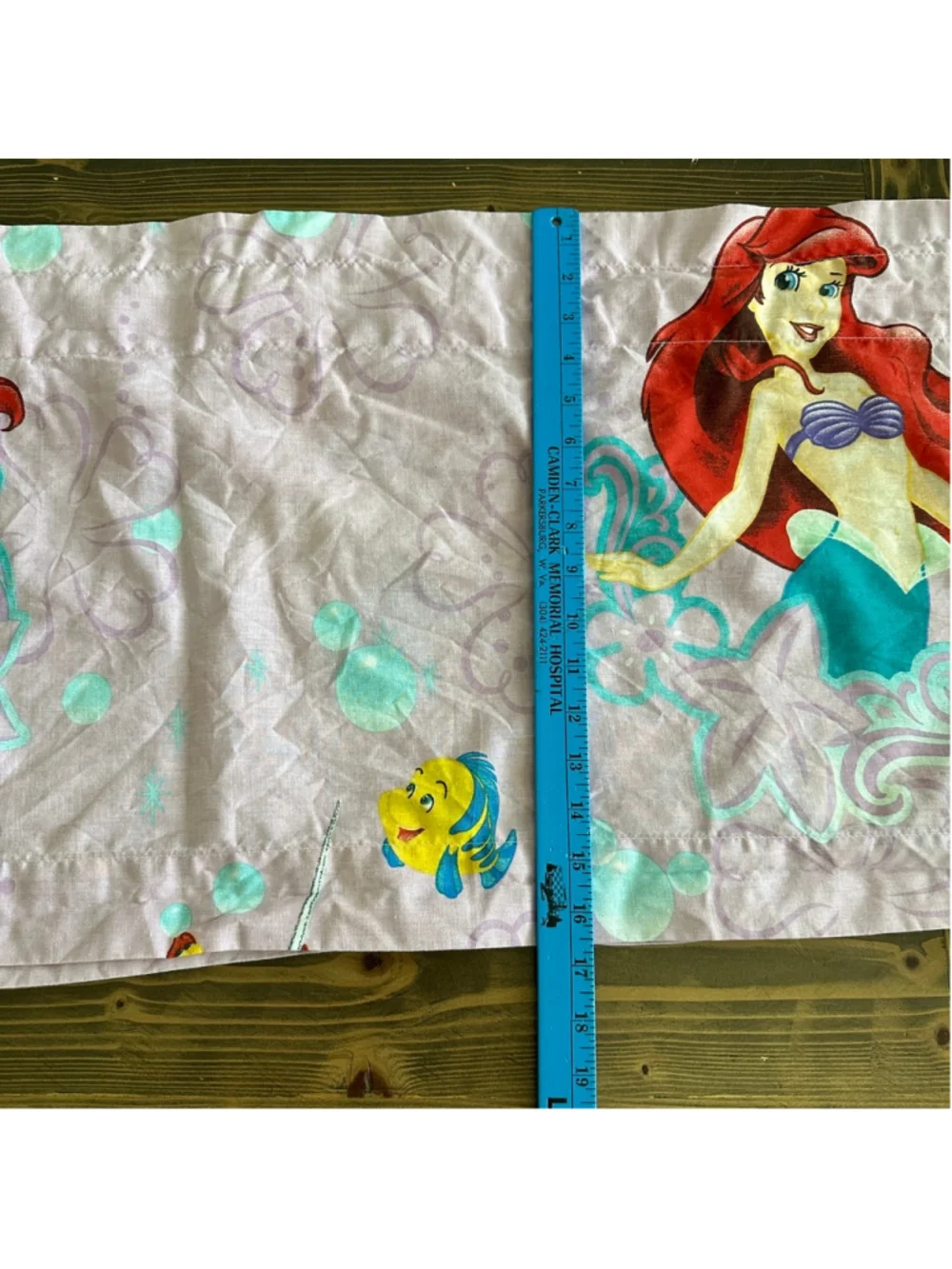 Vintage Disney Little Mermaid Curtains Valance Set Ariel Sebastian Flounder